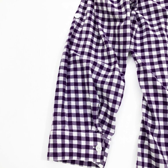 Tommy Bahama Shirt Blouse Woman's XL Blue Checkered - Picture 6 of 7